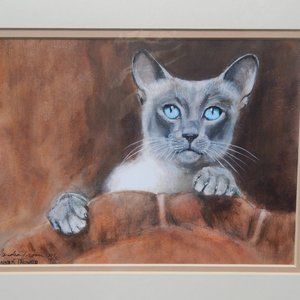 11 X 14 PRINT OF BLUE POINT SIAMESE CAT